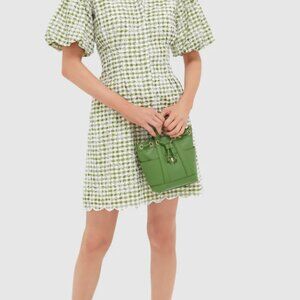 Tuckernuck Embroidered Green Floral Dress